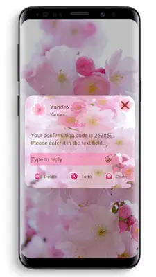 SMS Theme Love Cherry - pink android App screenshot 4