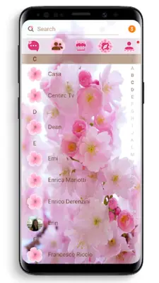 SMS Theme Love Cherry - pink android App screenshot 6